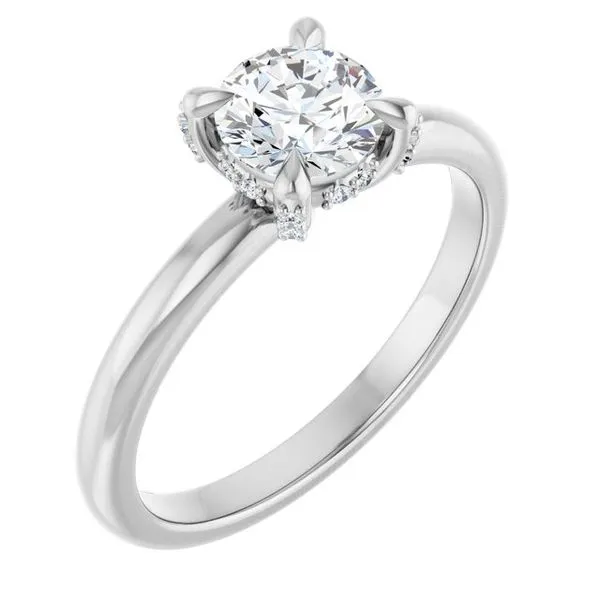 Claw-Prong Hidden Halo-Style Engagement Ring Ocean View Jewelers Millville, DE