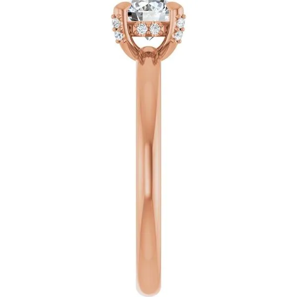 Claw-Prong Hidden Halo-Style Engagement Ring Image 4 Vulcan's Forge LLC KANSAS CITY, MO