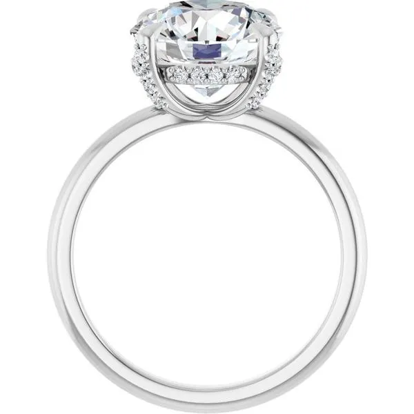 Claw-Prong Hidden Halo-Style Engagement Ring Image 2 Vulcan's Forge LLC KANSAS CITY, MO