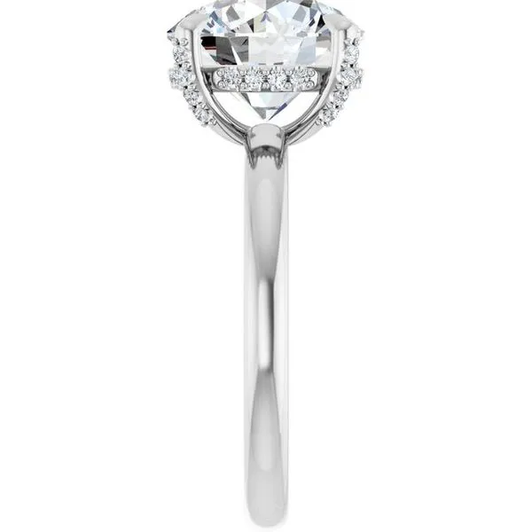 Claw-Prong Hidden Halo-Style Engagement Ring Image 4 Michael Szwed Jewelers Longmeadow, MA