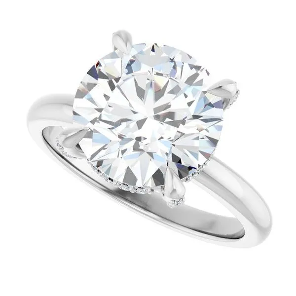 Claw-Prong Hidden Halo-Style Engagement Ring Image 5 Don's Jewelry & Design Washington, IA