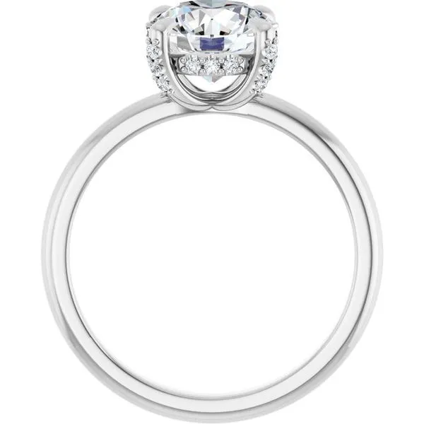 Claw-Prong Hidden Halo-Style Engagement Ring Image 2 Arezzo Jewelers Elmwood Park, IL