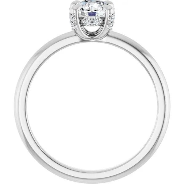 Claw-Prong Hidden Halo-Style Engagement Ring Image 2 J. West Jewelers Round Rock, TX