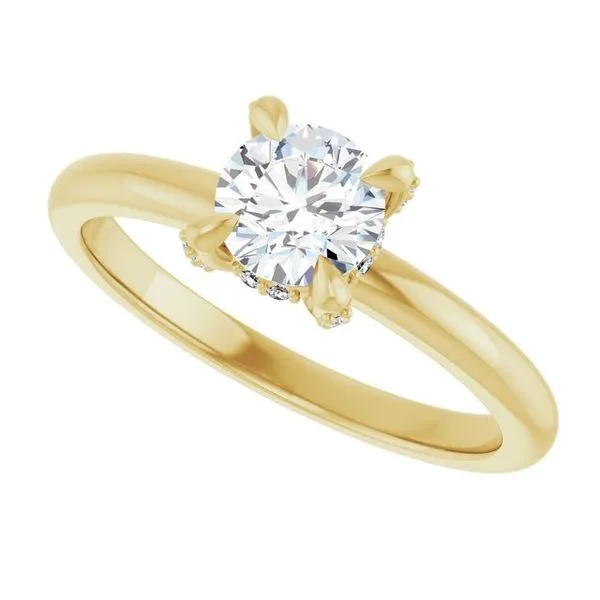 Claw-Prong Hidden Halo-Style Engagement Ring Image 5 Jimmy Smith Jewelers Decatur, AL