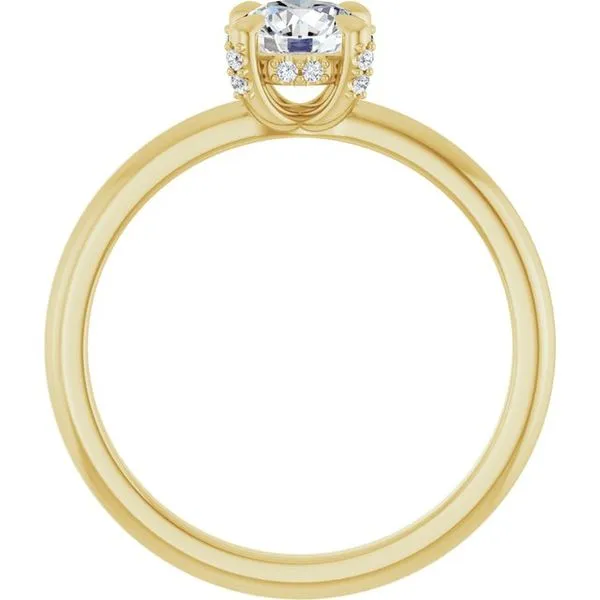 Claw-Prong Hidden Halo-Style Engagement Ring Image 2 Northwood Jewelers Northwood, OH