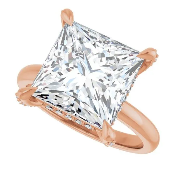 Claw-Prong Hidden Halo-Style Engagement Ring Image 5 House of Silva Wooster, OH