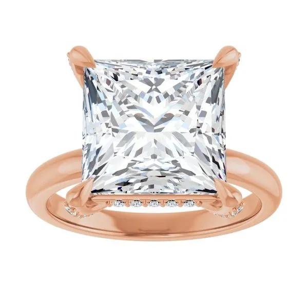 Claw-Prong Hidden Halo-Style Engagement Ring Image 3 Vulcan's Forge LLC KANSAS CITY, MO