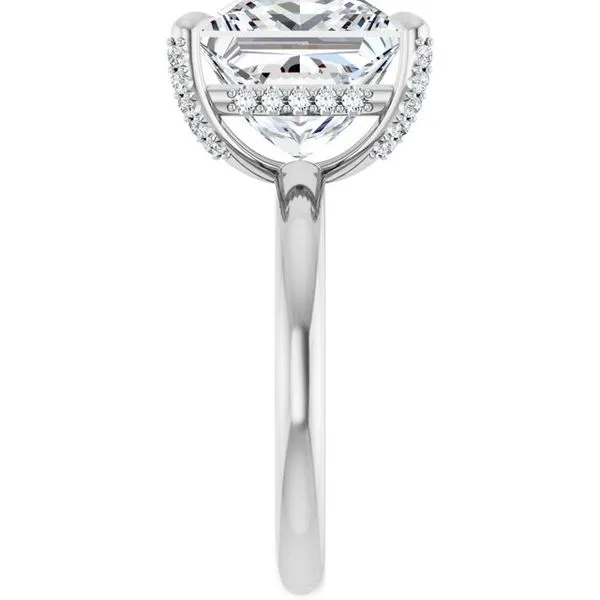 Claw-Prong Hidden Halo-Style Engagement Ring Image 4 Natale Jewelers Sewell, NJ