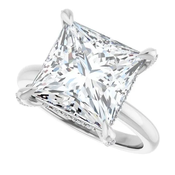 Claw-Prong Hidden Halo-Style Engagement Ring Image 5 Futer Bros Jewelers York, PA