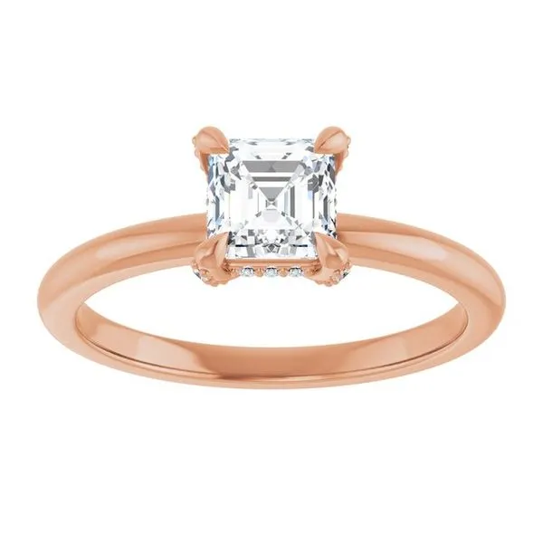 Claw-Prong Hidden Halo-Style Engagement Ring Image 3 JF Jones Jewelers Rochester, NY