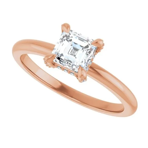 Claw-Prong Hidden Halo-Style Engagement Ring Image 5 Raleigh Diamond Fine Jewelry Raleigh, NC