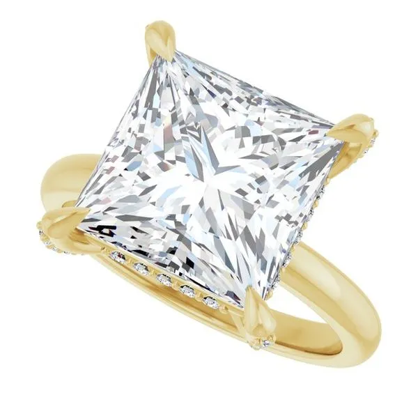 Claw-Prong Hidden Halo-Style Engagement Ring Image 5 Michael Szwed Jewelers Longmeadow, MA