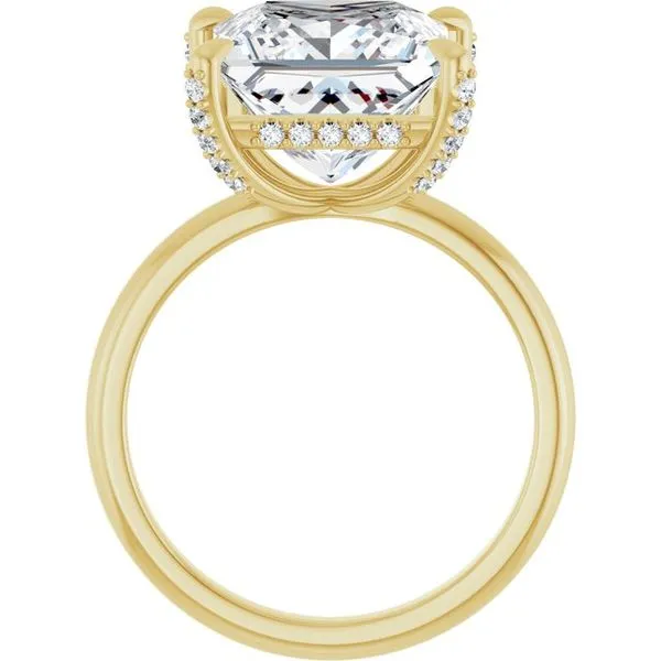 Claw-Prong Hidden Halo-Style Engagement Ring Image 2 Vulcan's Forge LLC KANSAS CITY, MO