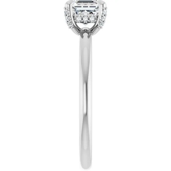 Claw-Prong Hidden Halo-Style Engagement Ring Image 4 Ocean View Jewelers Millville, DE