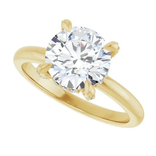 Claw-Prong Hidden Halo-Style Engagement Ring Image 5 Don's Jewelry & Design Washington, IA