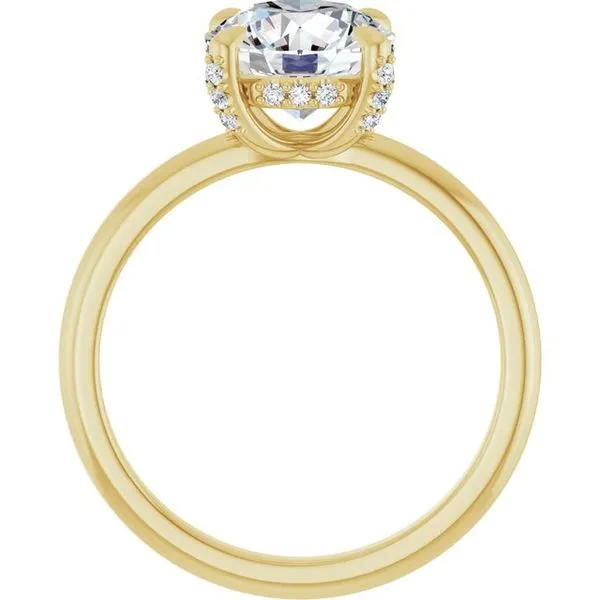 Claw-Prong Hidden Halo-Style Engagement Ring Image 2 J. West Jewelers Round Rock, TX