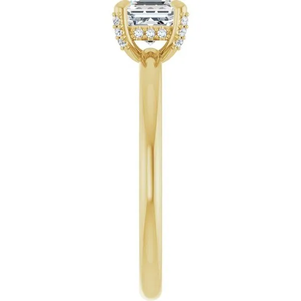 Claw-Prong Hidden Halo-Style Engagement Ring Image 4 Don's Jewelry & Design Washington, IA