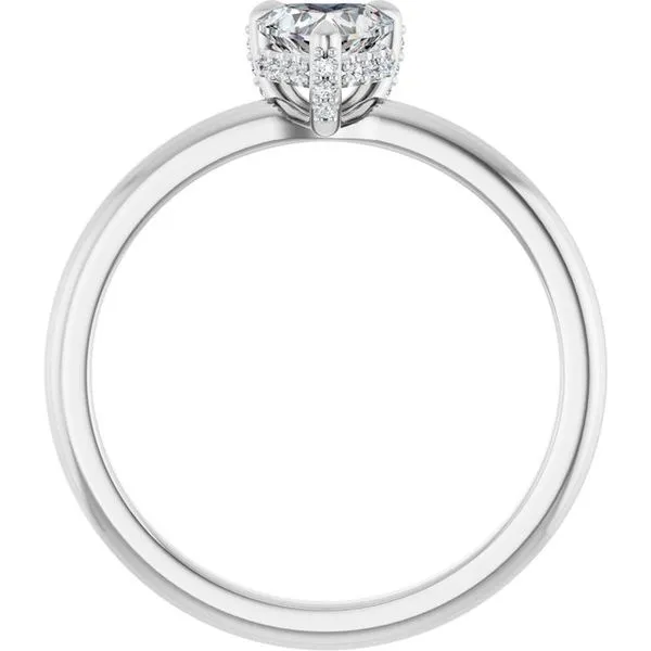 Claw-Prong Hidden Halo-Style Engagement Ring Image 2 JF Jones Jewelers Rochester, NY