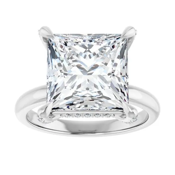 Claw-Prong Hidden Halo-Style Engagement Ring Image 3 Futer Bros Jewelers York, PA