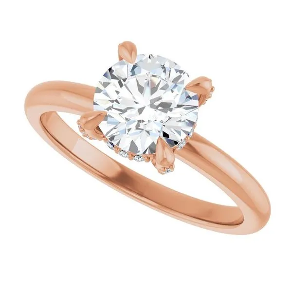 Claw-Prong Hidden Halo-Style Engagement Ring Image 5 Don's Jewelry & Design Washington, IA