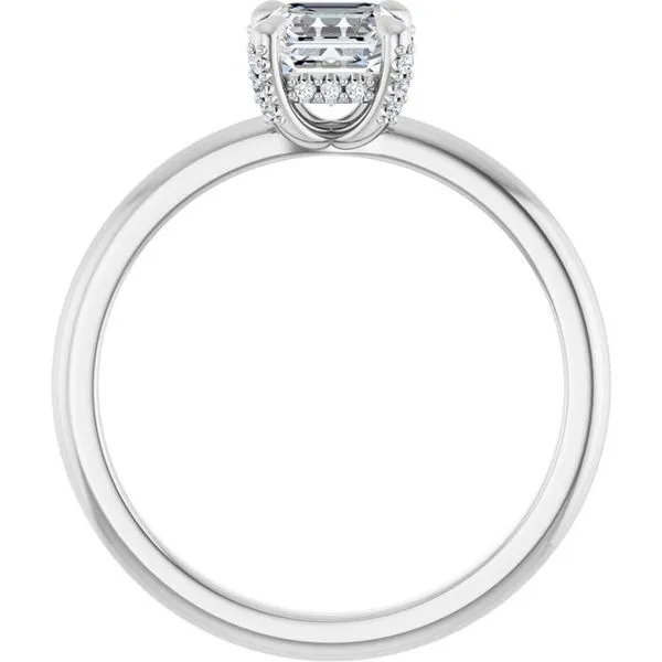 Claw-Prong Hidden Halo-Style Engagement Ring Image 2 JF Jones Jewelers Rochester, NY