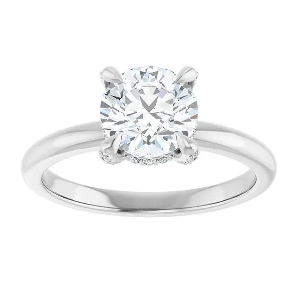 Claw-Prong Hidden Halo-Style Engagement Ring Image 3 Austin's Fine Diamonds & Jewelry Lyndhurst, NJ