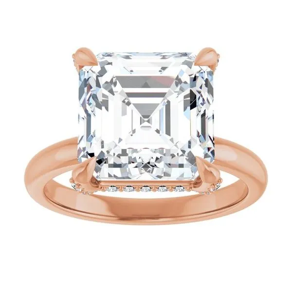 Claw-Prong Hidden Halo-Style Engagement Ring Image 3 Natale Jewelers Sewell, NJ