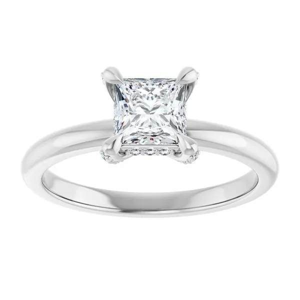 Claw-Prong Hidden Halo-Style Engagement Ring Image 3 Futer Bros Jewelers York, PA
