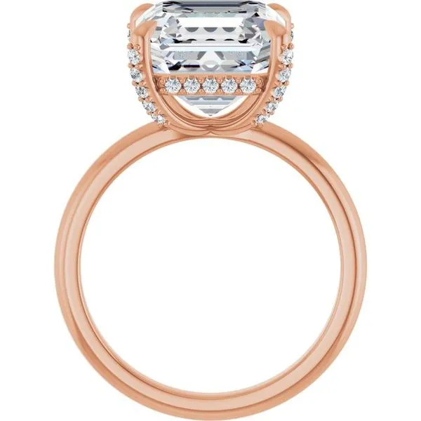 Claw-Prong Hidden Halo-Style Engagement Ring Image 2 Vulcan's Forge LLC KANSAS CITY, MO