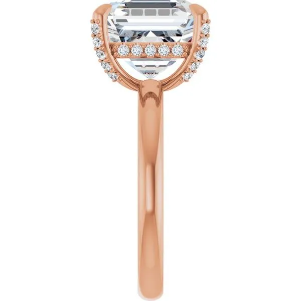 Claw-Prong Hidden Halo-Style Engagement Ring Image 4 Ocean View Jewelers Millville, DE