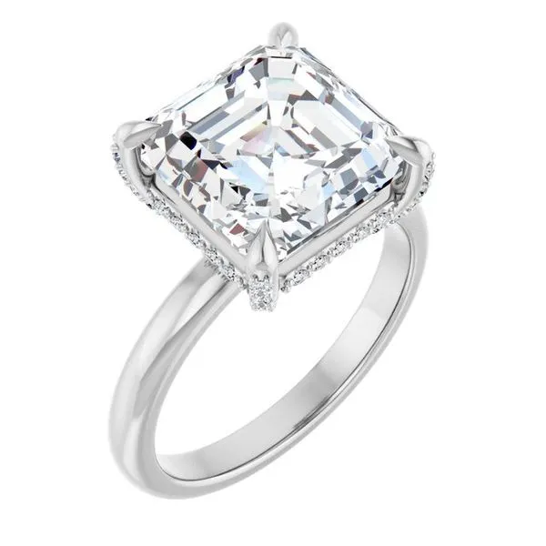 Claw-Prong Hidden Halo-Style Engagement Ring Paul James Jewelers Angels Camp, CA