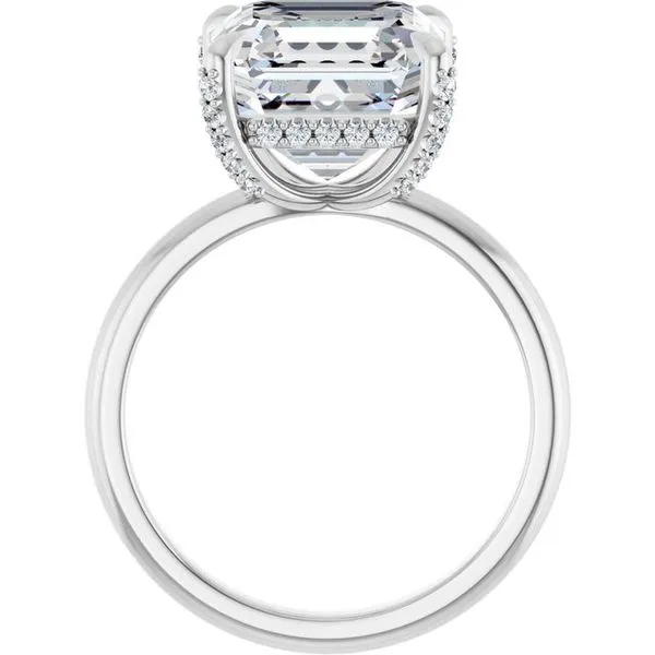 Claw-Prong Hidden Halo-Style Engagement Ring Image 2 Don's Jewelry & Design Washington, IA