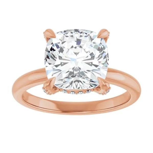 Claw-Prong Hidden Halo-Style Engagement Ring Image 3 JF Jones Jewelers Rochester, NY