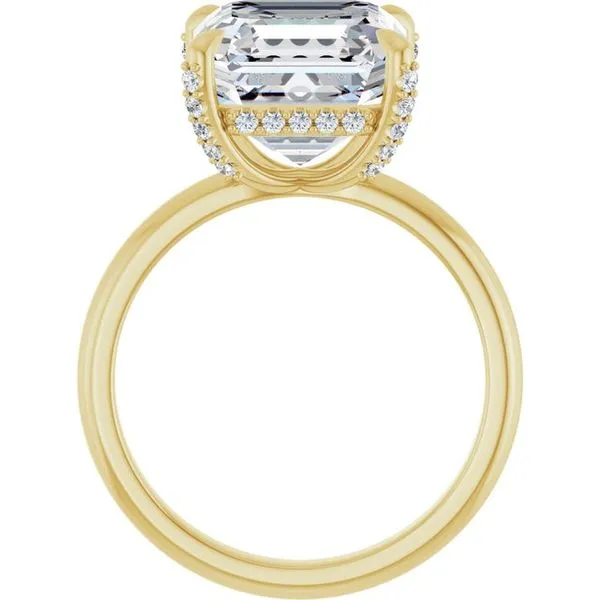 Claw-Prong Hidden Halo-Style Engagement Ring Image 2 Don's Jewelry & Design Washington, IA