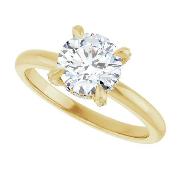 Claw-Prong Hidden Halo-Style Engagement Ring Image 5 Michael Szwed Jewelers Longmeadow, MA