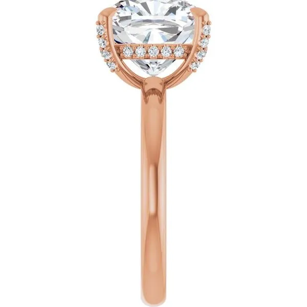 Claw-Prong Hidden Halo-Style Engagement Ring Image 4 Ocean View Jewelers Millville, DE