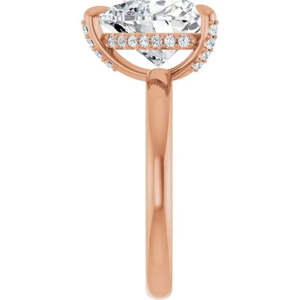 Claw-Prong Hidden Halo-Style Engagement Ring Image 4 J. West Jewelers Round Rock, TX