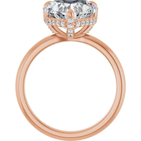 Claw-Prong Hidden Halo-Style Engagement Ring Image 2 Don's Jewelry & Design Washington, IA