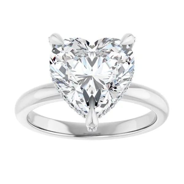 Claw-Prong Hidden Halo-Style Engagement Ring Image 3 Northwood Jewelers Northwood, OH