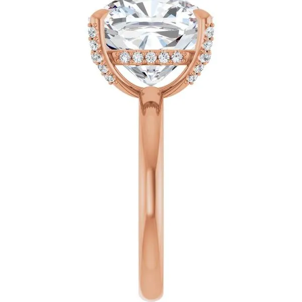 Claw-Prong Hidden Halo-Style Engagement Ring Image 4 Don's Jewelry & Design Washington, IA