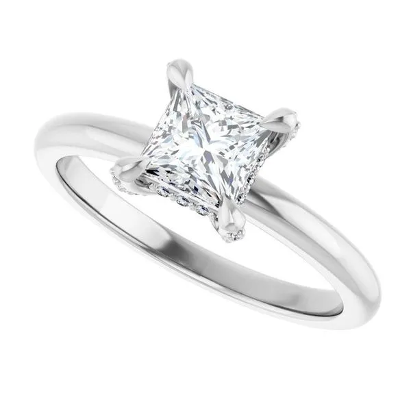 Claw-Prong Hidden Halo-Style Engagement Ring Image 5 Arezzo Jewelers Elmwood Park, IL