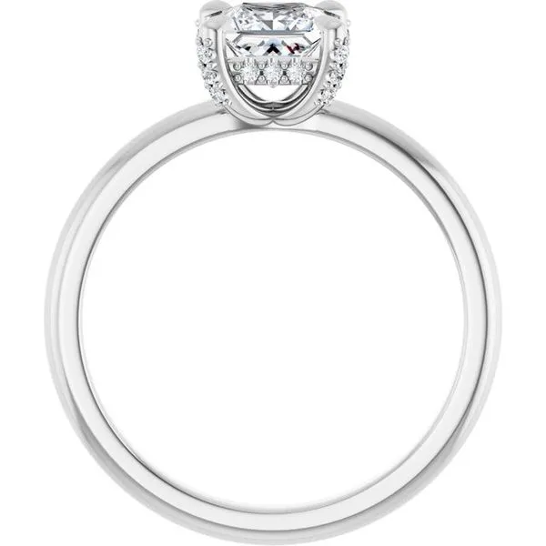 Claw-Prong Hidden Halo-Style Engagement Ring Image 2 Don's Jewelry & Design Washington, IA