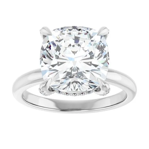 Claw-Prong Hidden Halo-Style Engagement Ring Image 3 Vulcan's Forge LLC KANSAS CITY, MO