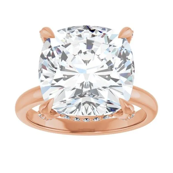 Claw-Prong Hidden Halo-Style Engagement Ring Image 3 JF Jones Jewelers Rochester, NY