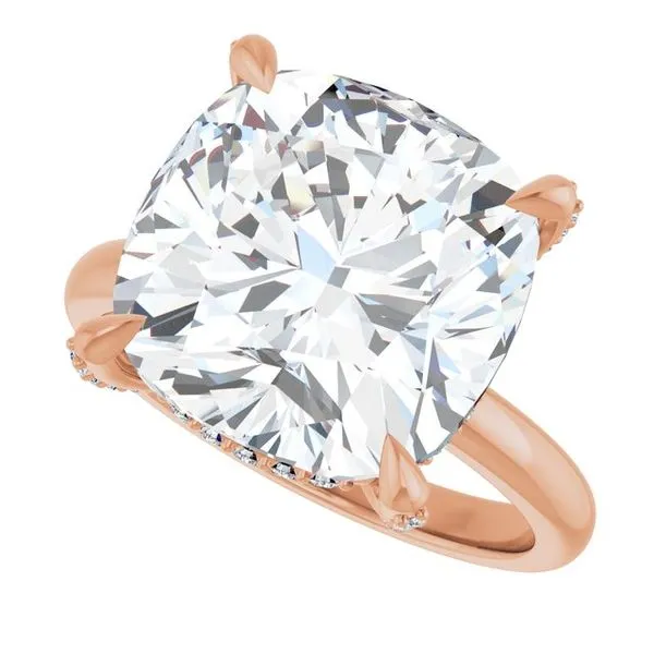 Claw-Prong Hidden Halo-Style Engagement Ring Image 5 Raleigh Diamond Fine Jewelry Raleigh, NC