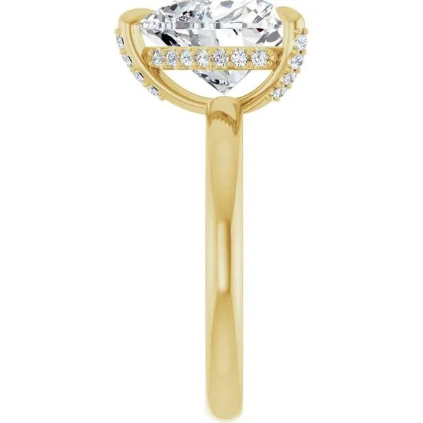 Claw-Prong Hidden Halo-Style Engagement Ring Image 4 Natale Jewelers Sewell, NJ