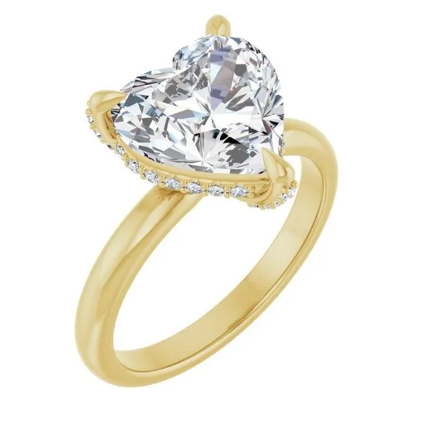 Claw-Prong Hidden Halo-Style Engagement Ring JF Jones Jewelers Rochester, NY