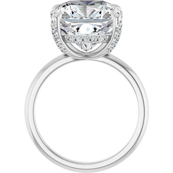 Claw-Prong Hidden Halo-Style Engagement Ring Image 2 Arezzo Jewelers Elmwood Park, IL