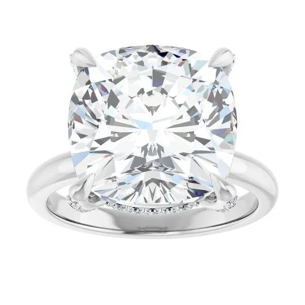 Claw-Prong Hidden Halo-Style Engagement Ring Image 3 Arezzo Jewelers Elmwood Park, IL
