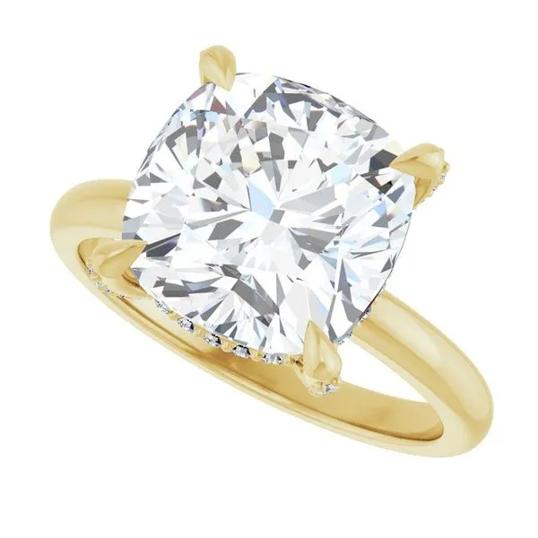 Claw-Prong Hidden Halo-Style Engagement Ring Image 5 Clater Jewelers Louisville, KY